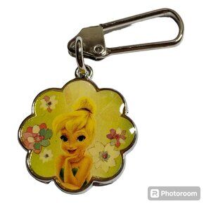 Vintage Disney Tinker Bell Fairy Tinkerbell Zipper Pull Bag Purse Charm Stamped